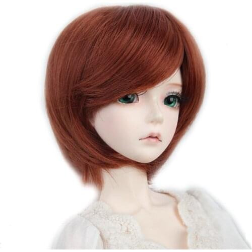 [wamami] 97# Short Wig Brown Wig For 1/4 MSD AOD DOD DZ BJD Dollfie 7"-8"