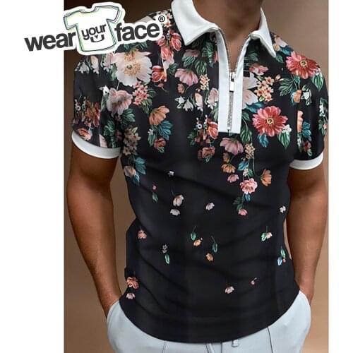 Wearyourface Short Sleeve Polos For Men