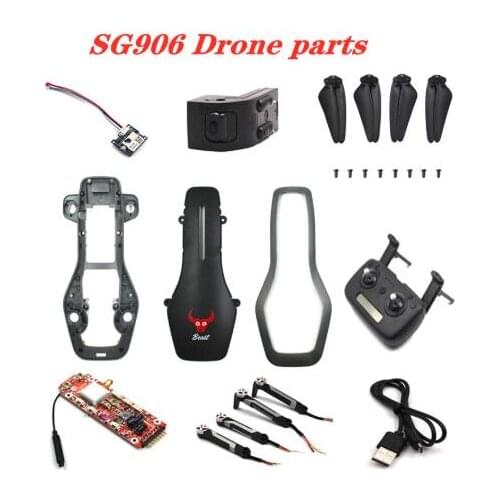 SG906 RC Drone Quadcopter Spare Parts motor arm set blades body shell GPS module Receiving board camera control