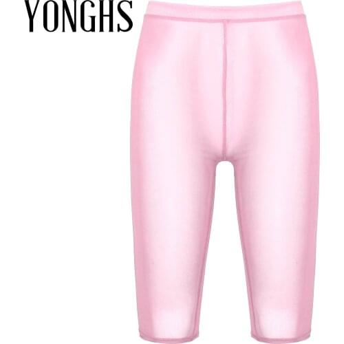 Lingerie See-through Mesh Pants Womens Ladies Erotic Hot Sexy Shorts Elastic Waistband Sheer Short Leggings Workout Fitness