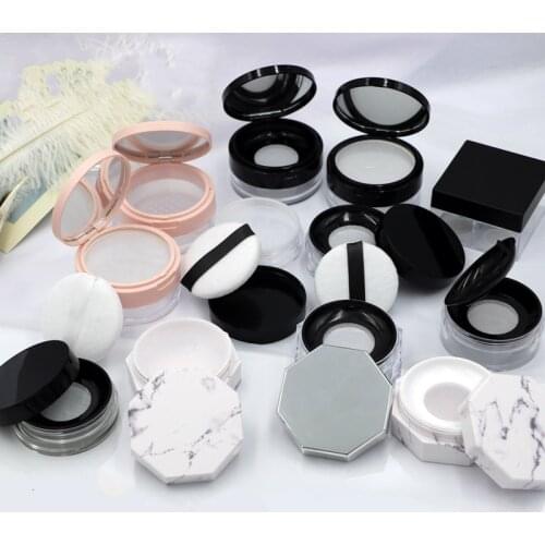 1pcs New loose powder jar with sifter cosmetic plastic loose powder case Packaging container 3g 5g15g 20g