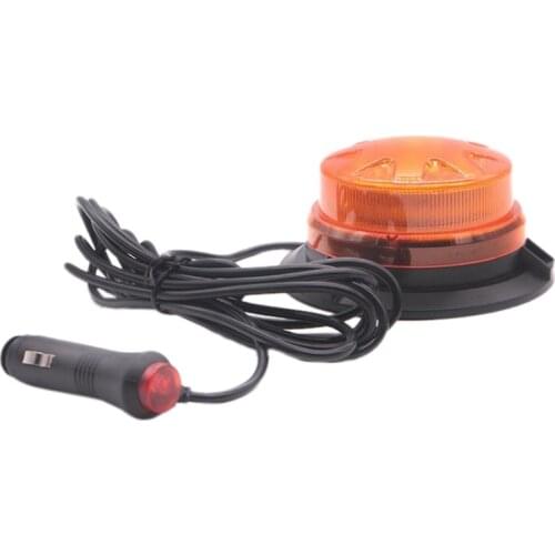 12V/24V High Intensity LED Beacon Magnet Mount Low Profile Compact Strobe Flashing Emergency Warning Light