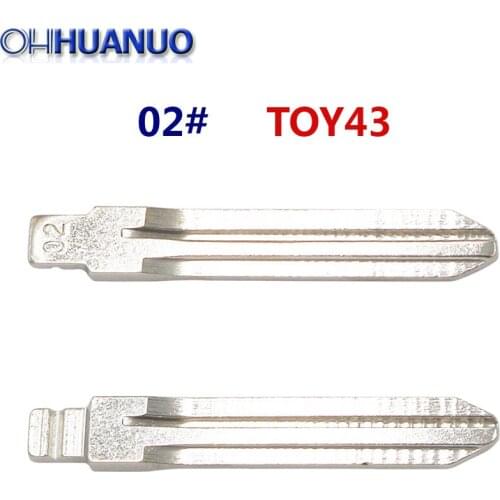2pcs/lot 02# Universal for KD Remote Key Uncut Blank BLADE for Toyota Camry Crown Corolla Reiz Highlander Vois Car Key Blade