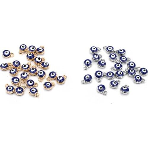 30pcs/pack Turkish blue eyes eyeball pendant accessories bracelet necklace jewelry accessories handmade by Diy