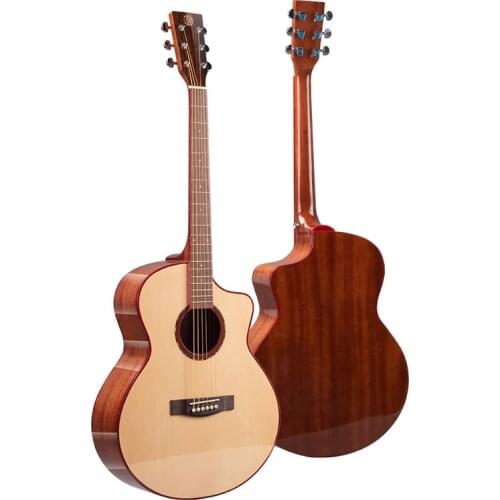 41 inch 6 String JF bucket Acoustic Guitar Picea Asperata Mahogany Folk Guitar Beginners Adults Musical Instrument AGT322