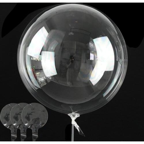 5Pcs Transparent Globes Clear Balloon Helium Inflatable Bobo Balloons for Wedding Birthday Baby Shower Decoration 4 Sizes Avail