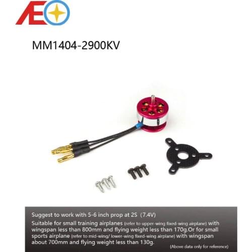 AEORC Brushless Motor C10 1404 2900KV 2100KV 2mm Shaft Brushless Outrunner Motor for RC Aircraft Plane Airplane Multi-copter