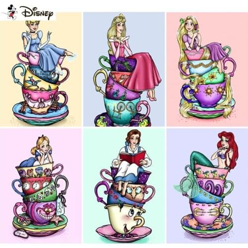 Disney Diamond Embroidery DIY Diamond Painting Cross Stitch Kit "Cartoon princess" 5D Needlework Diamond Home Decoration
