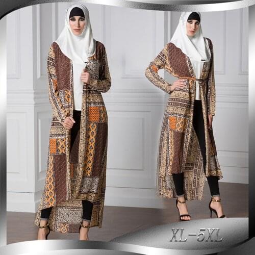 BianFeng Womens Muslim Hui Abaya Paris Bead Retro Hijab Dress Loose Fit Size Long Sleeve Robe