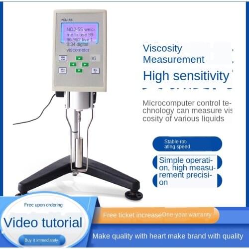 Digital Display Viscometer NDJ-5S Ink Paint Coating Liquid Glue Portable Hands Rotary Viscosity Tester