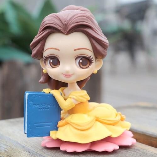 Disney 9cm Beauty and the Beast Belle Action Figure Model Anime Mini Decoration Collection Figurine Toy model for kid girl gift
