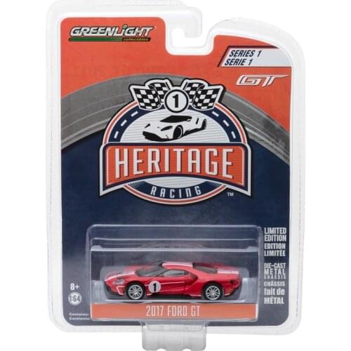 GreenLight 1:64 2017 Ford GT 1967 #1 Ford GT40 Alloy model car Metal toys for childen kids diecast gift