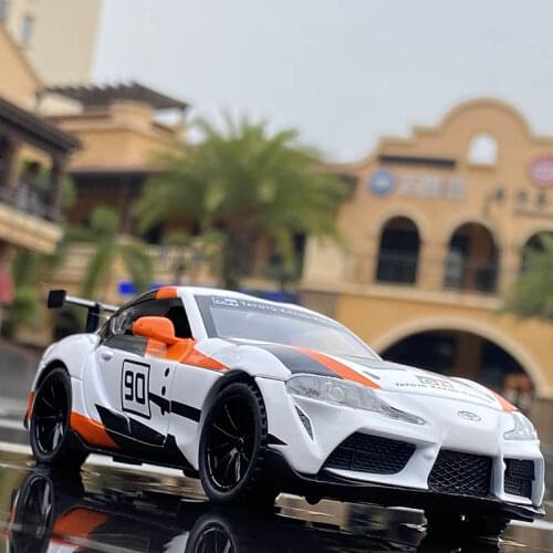 1:32 Toyota SUPRA GT Alloy Racing Car Model Diecast Metal Simulation Toy Vehicles Car Model Sound Light Collection Children Gift