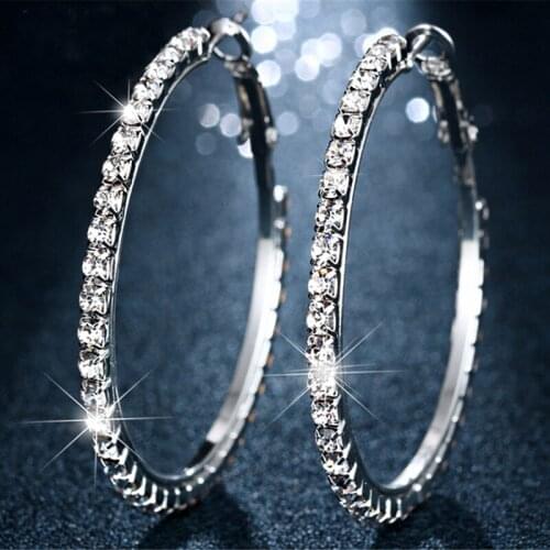 Fashion Personality Earrings Alloy Inlaid Rhinestones Wild Temperament Ear Jewelry Wedding Celebration Engagement Jewelry Gift