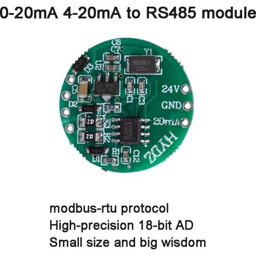 Small Analog Data Acquisition Module 4-20mA 0-10V Input To RS485 Communication Converter 24V