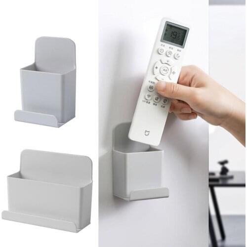 Wall Mounted Storage Box Organizer Remote Control Air Bracket Mobile Holder Conditioner Stand Storage Plug Phone Case Conta B1F1