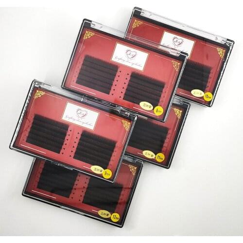 2021 new lashes M&J Clover Eyelash Extension 3D Lashe Premade Volume Eye Lashes W Shape Eyelashes Extension Individual Wholesale