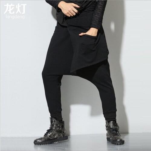 Hot 2020 New European And American Loose Trousers Hanging Crotch Harem Pants Bloomers Singer Costumes Clothing