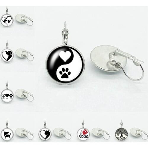New Cute Kitten Puppy Earrings Bronze Silver High Quality Earrings Ladies Accessories Gift