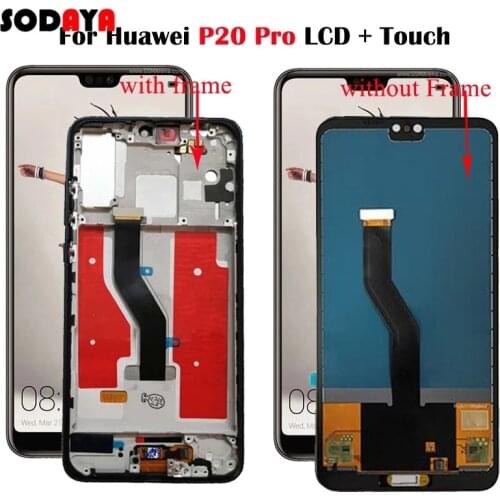 P20 Pro LCD For Huawei P20 Pro LCD CLT-L09 L29 AL00 AL01 AL00L LCD Display With Touch Screen Digitizer Assembly + Frame