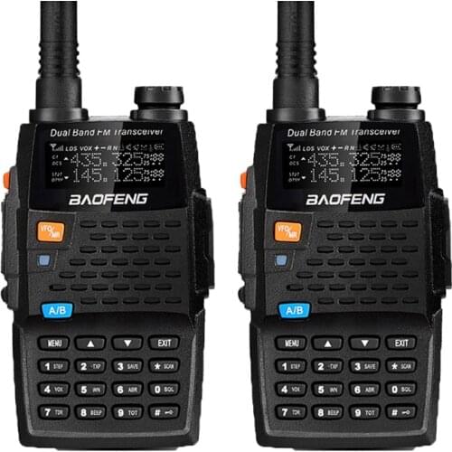 2PCS Baofeng Walkie Talkies UV-5R 4thGeneration Black Knight 136-174/400-520MHZ Professional FM Transceiver With h