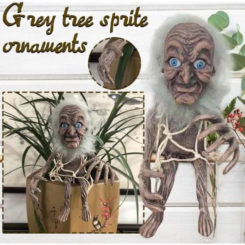 Garden Sculpture, Withered Dwarf Shaped Decorative Artware Resin Statue for Patio Park, White/Black/Yellow/Red 2021 New Fashion