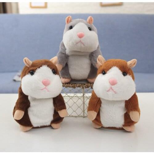 Cute Talking Hamster Toy Electric Pet Stuffed Plush Toys Sound Record Repeat Educational Toy Kids Christmas Gift Dropshipping