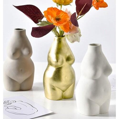 MODERN BODY ART VASE NUDE FEMALE SCULPTURE DESIGN CREATIVE FEMALE HOME DECORATION ART FLOWER ARRANGEMENT VASE ORNAMENTS CERAMIC