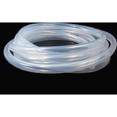 2mm/2.5mm/3mm/4mm/5mm inner diameter silicone rubber tubing clear thread pipe 3mm-8mm OD transparent smooth 5 meter long