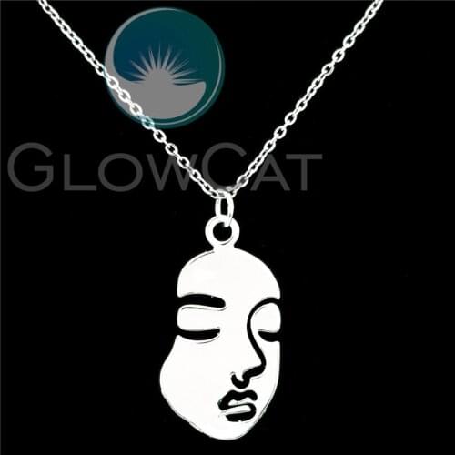 Unique Design Human Face Necklace Women Girl Fashion Korean Style Jewelry Christmas Gifts
