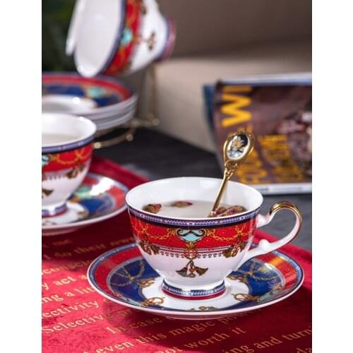 Vintage hand painted gold Bone china coffee cup set British elegance afternoon tea cup set tea party Drinkware wedding gift