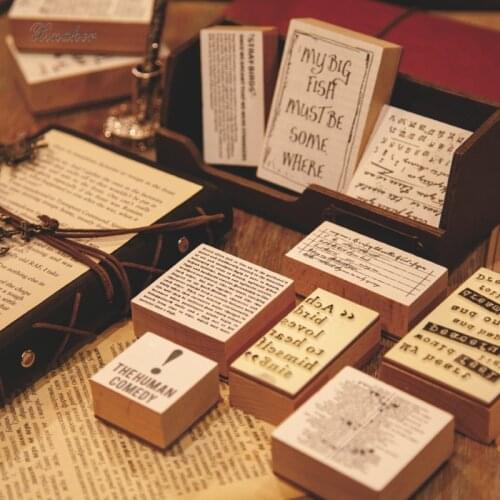 XINAHER Vintage Classic English excerpts stamp DIY wooden rubber stamps for scrapbooking stationery scrapbooking standard stamp