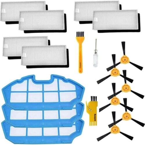 Replacement Parts for Ecovacs Deebot N79 N79S Robot Vacuum Cleaner Accessory Kit Pack of Primary Filter Hepa Filter Side Brush