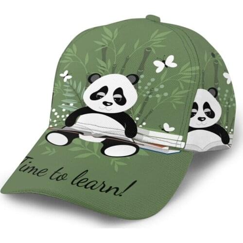 Noisydesigns Cute Panda Prints Women Baseball Cap Outdoor Daily Party Men Sun Visor Autumn Summer Casual Adjustable Hat Dropship