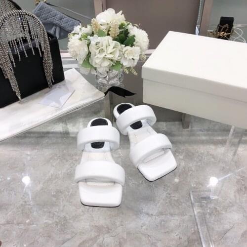 2021 Newest Summer Shoes Woman Genuine Leather Woman Slippers Outdoor Slippers Slides Shoes Open-Toes Woman Slippers Botas Mujer