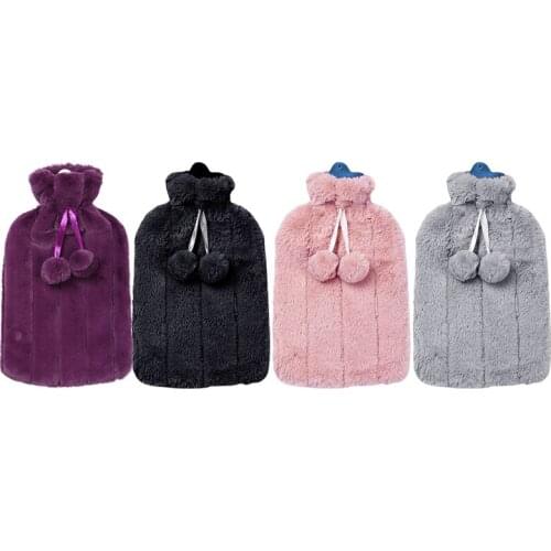 Winter Warm Heat Reusable Hand Warmer Cute Stress Pain Relief Therapy Hot Water Bottle Bag with Knitted Soft Cozy Cover