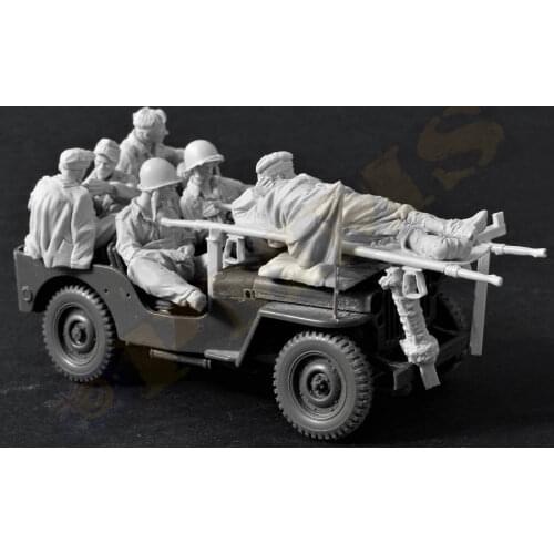 1/35 Resin Figure Model Kit Unassambled Unpainted 00466(NO CAR)