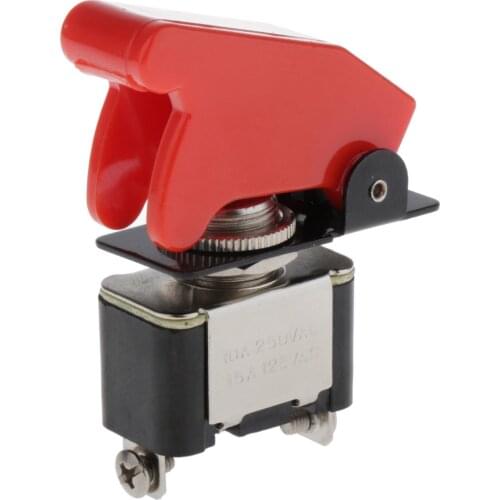 1pc Performance 12V20A LED Toggle Switch Red Cover ON/Off Auto Car Parts Household Appliances