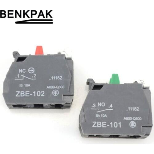 10pcs XB4 Push Button Switch Contact Block normally open NO normally close NC ZBE101C ZBE102C ZBEE-101C ZBEE-102C