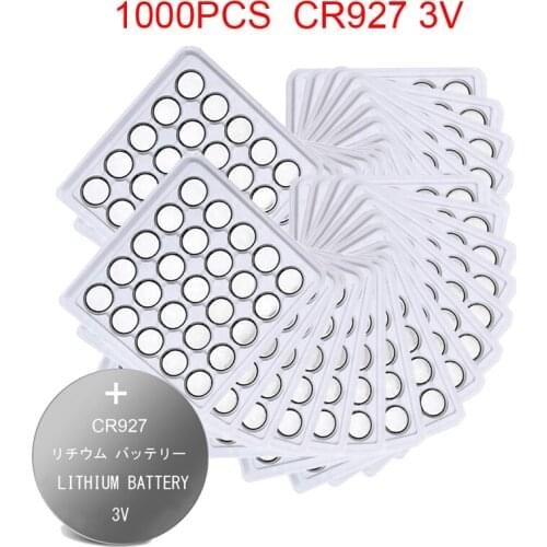 1000PCS 927 DL927 BR927 BR927-1W CR927-1W 3V CR927 Lithium Battery Remote Control Clock Watch Coin Cell Batteries 3 Volt 30mAh