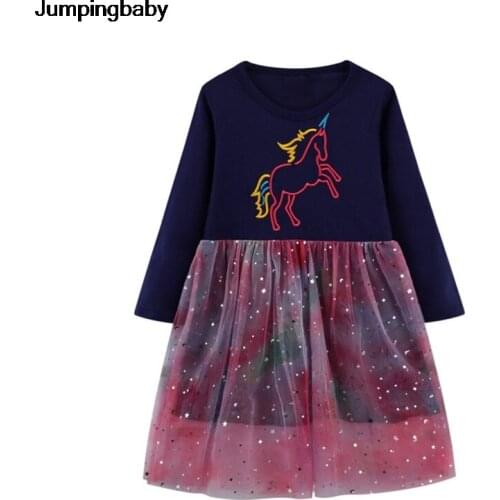 2021 Girls Unicorn Dress Princess Dresses Girl Vestidos Unicornio Robe Sukienki Kids Clothes Vetement Fille Jurk Meisjes Kleding