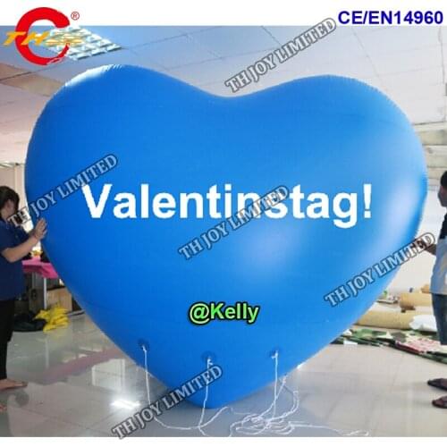 3m wide 2.5m high inflatable heart balloon for sale, Valentines Dar big heart air balloon advertising