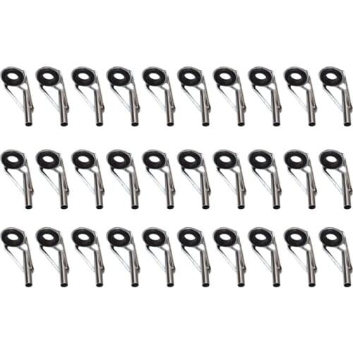 6Kinds of Diameter for Fishing Rod Guides Ring for Outdoor Saltwater Fishing Pesca Iscas Tools Fish Tackle Accessories 30pcs/set