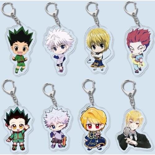 Anime HUNTER X HUNTER Killua Irumi Hisoka Charm Acrylic Pendant Keychain Figure Collection Model Toy Gifts Cosplay