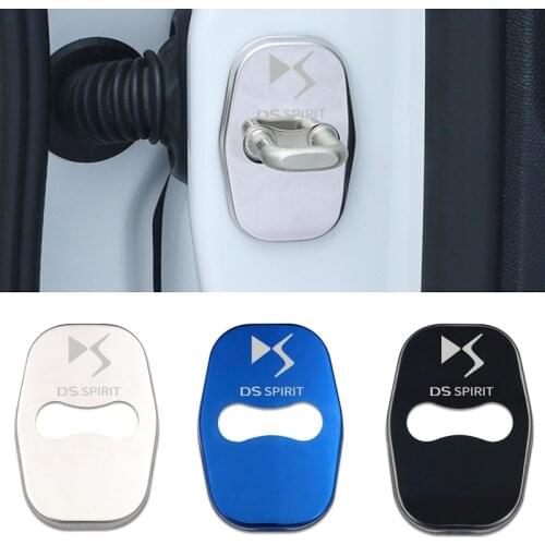 Car-Styling 4pcs car door lock cover Auto Emblems Case For DS SPIRIT DS3 DS4 DS4S DS5 DS 5LS DS6 DS7 Accessories