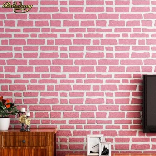 Beibehang Simple fashion modern imitation brick 3D 3D relief non wovens wallpaper living room bedroom background wall