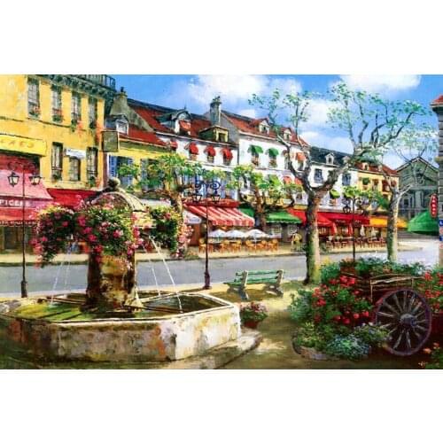 French street corner The wooden puzzle 1000 pieces ersion jigsaw puzzle white card adult childrens educational toys
