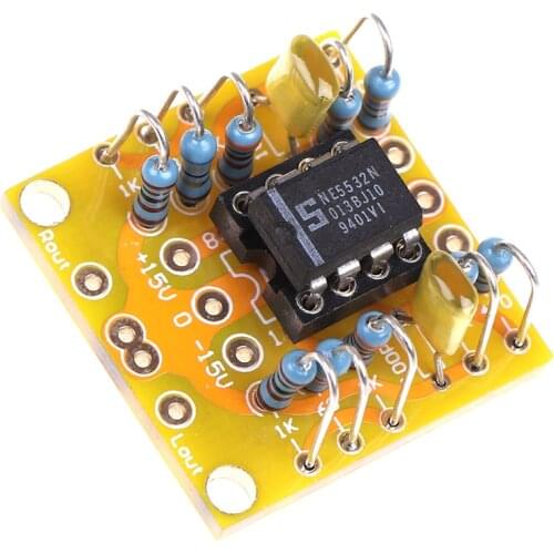 Dual OP Amp Board Preamp DC Amplification PCB for NE5532 OPA2134 OPA2604 AD826