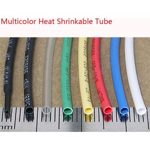Φ1mm Heat Shrinkable Tube 2:1 Shrink Black White Red Green Yellow Blue Transparent Insulation For Wire And Cable