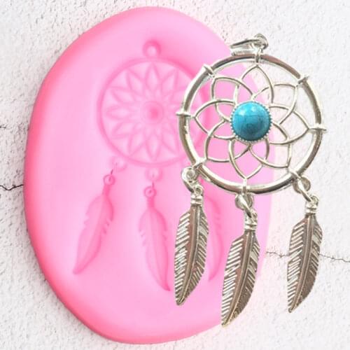 Leaf Flower Pendant Silicone Mold Feather Jewelry Fondant Molds DIY Cake Decorating Tools Candy Clay Chocolate Gumpaste Mould